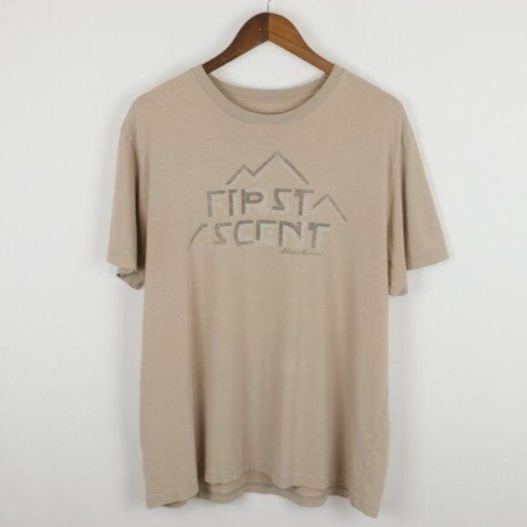 Eddie Bauer First Ascent Men's Extra Large Tan Gray Crewneck Short Sleeve Tee - Picture 1 of 7